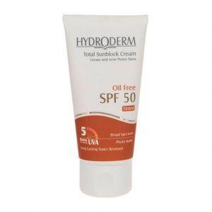 کرم ضد آفتاب رنگی فاقد چربی SPF50 بژ متوسط هیدرودرم