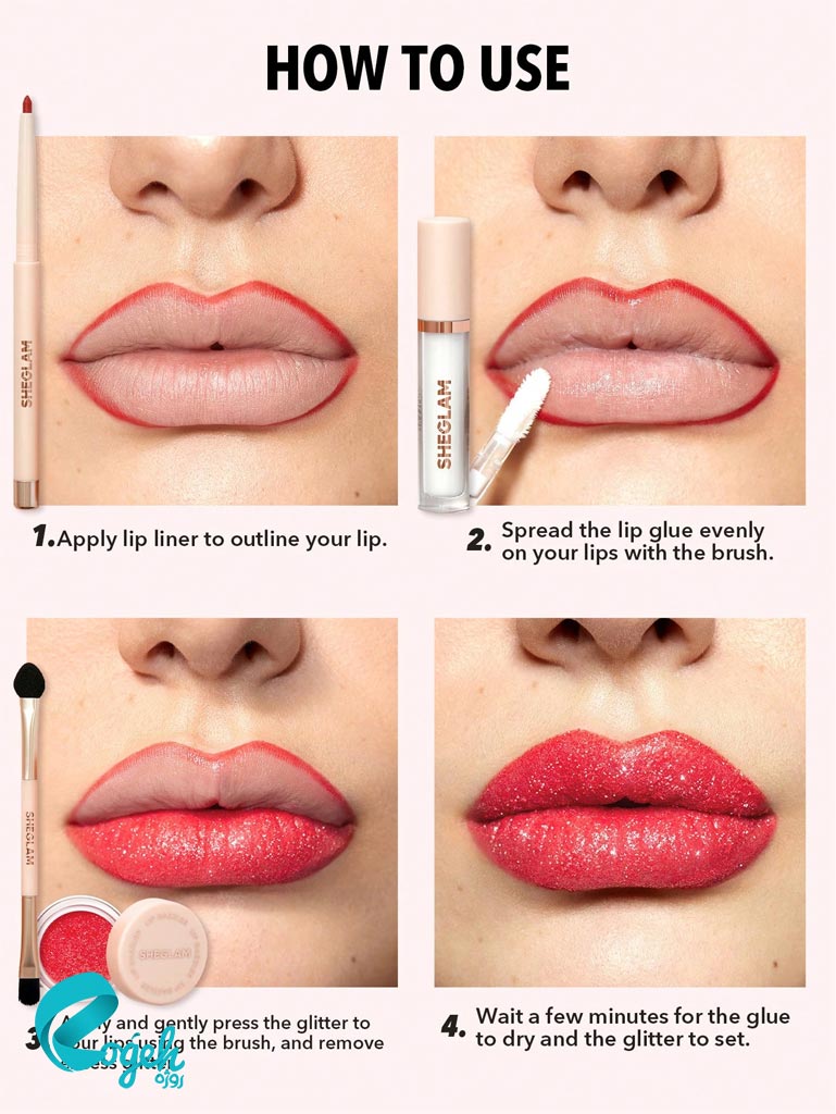 کیت مخصوص لب اکلیلدار شیگلم Lip Dazzler Glitter Kit