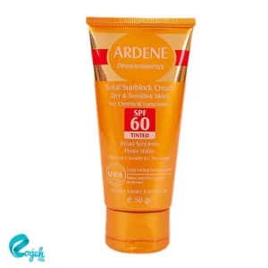 کرم ضد آفتاب رنگی آردن SPF60 مقدار 50 گرم