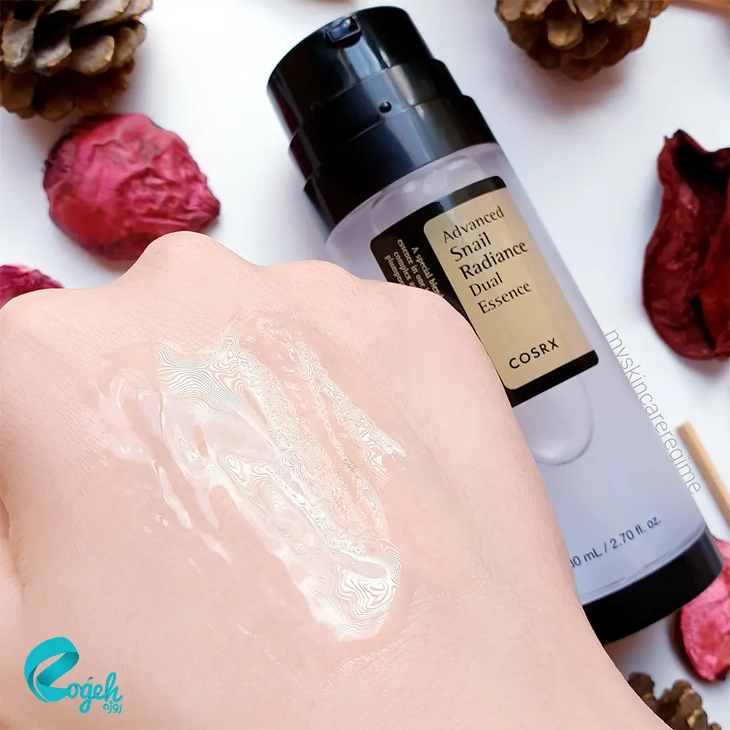 اسنس دوگانه حلزون کوزارکس COSRX Advanced Snail Radiance Dual Essence – آبرسانی و روشنکنندگی با ترکیب سهگانه موسین حلزون