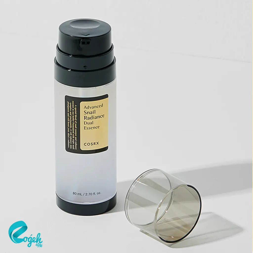 اسنس دوگانه حلزون کوزارکس COSRX Advanced Snail Radiance Dual Essence – آبرسانی و روشنکنندگی با ترکیب سهگانه موسین حلزون