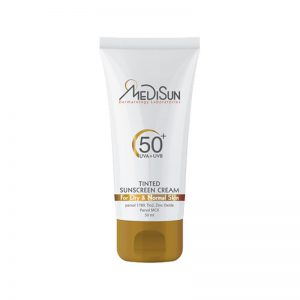 ضد آفتاب رنگی SPF50 مدیسان پوست معمولی و خشک