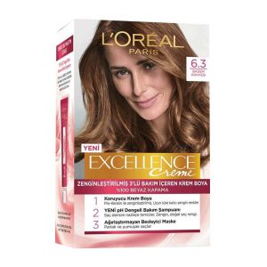کیت رنگ مو قهوه‌ای بادامی- 6.3 لورآل مدل Excellence