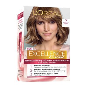 کیت رنگ مو قهوه‌ای-7 لورآل مدل Excellence