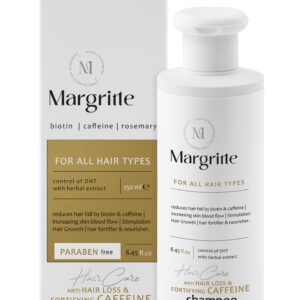شامپو تقویتی و ضد ریزش کافئین حجم 250 میلی لیتر مارگریت
