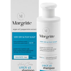 شامپو اوره 5 % (پوست و موی سر بسیار خشک و دارای خارش) حجم 250 میلی لیتر Sulfat Free مارگریت