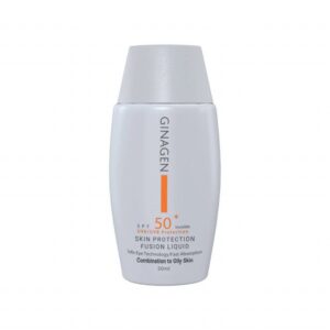 ضد آفتاب فیوژن واتر بی رنگ SPF 50 ژیناژن مناسب پوست چرب و مختلط حجم 50 میلی لیتر