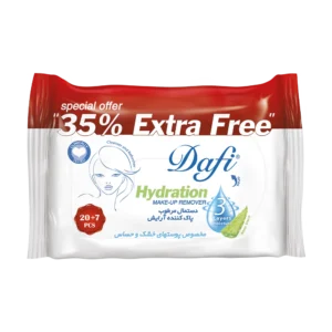 دستمال مرطوب پاک کننده آرایش دافی مدل اکسترا - بسته 27 عددی