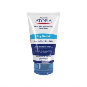 لوسیون شوینده و مرطوب کننده صورت آردن سری Atopia مدل Dry Relief حجم 150 میلی لیتر