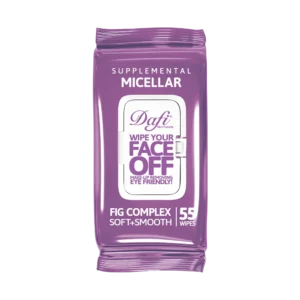 دستمال مرطوب پاک کننده آرایش درب دار دافی مدل میسلار بسته 55 عددی